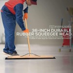 Gagang pel karet 36 inci, kain lap industri tugas berat karet besar